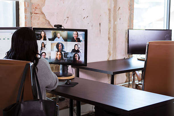 istock Diverse Team Video Conference Meeting Using Laptop 2236926428