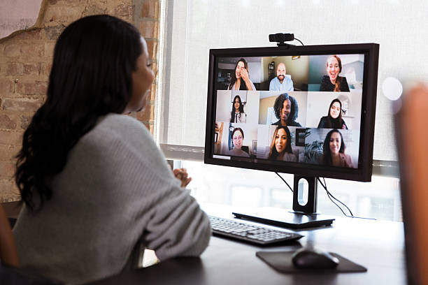 istock Video Conference Meeting: Diverse Team Collaboration Online 2236926429