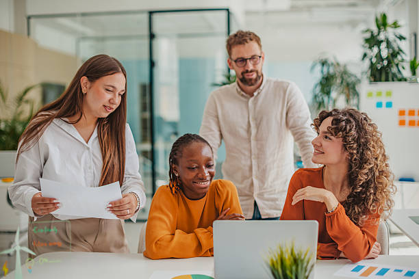 istock Young professionals collaborating and brainstorming ideas at a modern startup office 2236926454