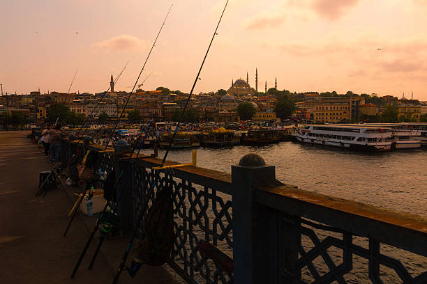 istock Fishing Rods Resting on Galata Bridge at Sunset, Istanbul 2236936160