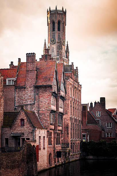 istock Medieval architecture and Belfry tower in Bruges at sunset 2236941412
