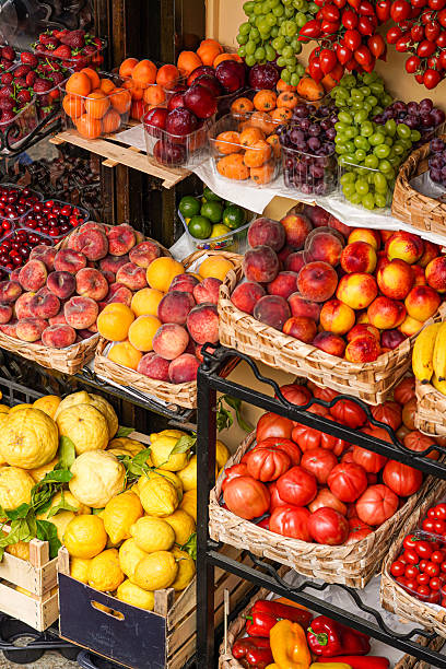 istock Colorful fruit and vegetable market display 2236941601