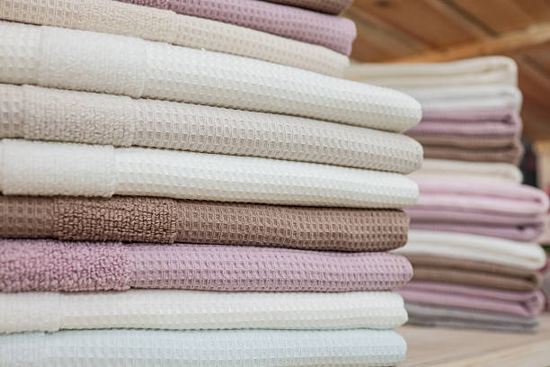 istock Stack of colorful waffle weave towels 2236953931
