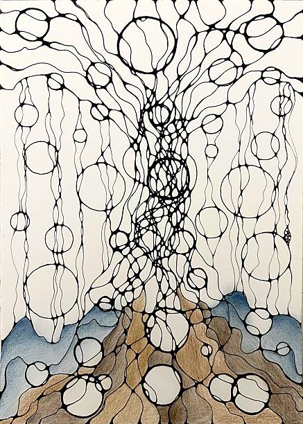 istock Neurographic style concept abstract traditional art illustration 2236963158