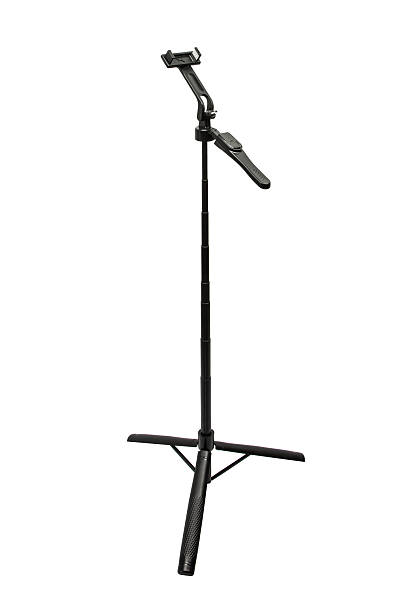 istock A black selfie stick fully extended and standing on its tripod legs. 2236974828