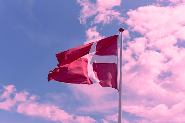Copenhagen - Denmark - July 4 - 2023 - Denmark Flag