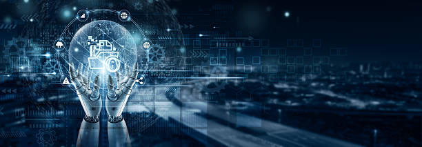 Hand of robot holding open data platform on global network connection, public datasets, transparency analytics, information sharing, data-driven insights, policy development, collaborative research Hand of robot holding open data platform on global network connection, public datasets, transparency analytics, information sharing, data-driven insights, policy development, collaborative research open access repository stock pictures, royalty-free photos & images