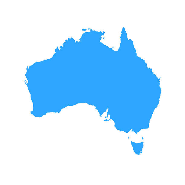 istock Map of Australian, sign silhouette. World Map Globe. Vector Illustration isolated on transparent background. African continent 2236985604