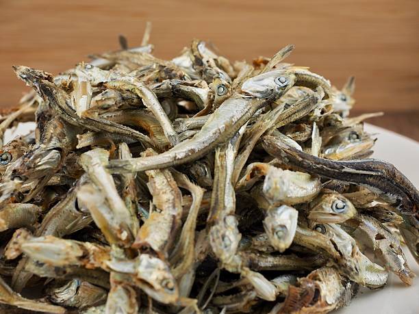 istock Dried anchovy background, food ingredient 2236988854