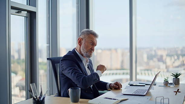 istock Videocalling executive explaining mistake in financial report at office closeup. 2236990241