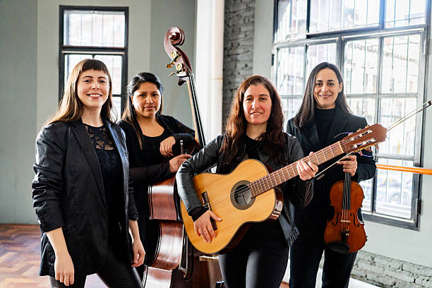 istock Portrait of a musician group on a music studio 2236995252