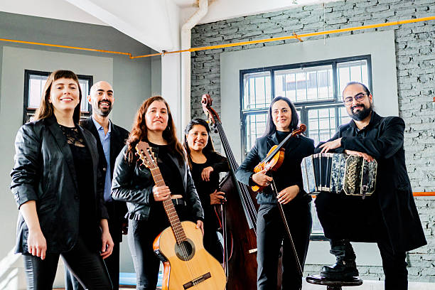 istock Portrait of a classical musician group on a music studio 2236995306