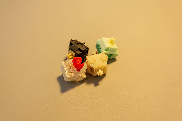 istock Close Up of White Mechanical Keyboard with Custom Keycaps 2236995782