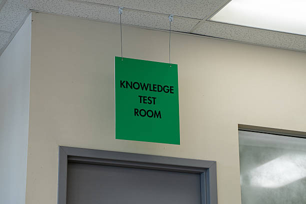 istock View of knowledge test room sign. 2236996452