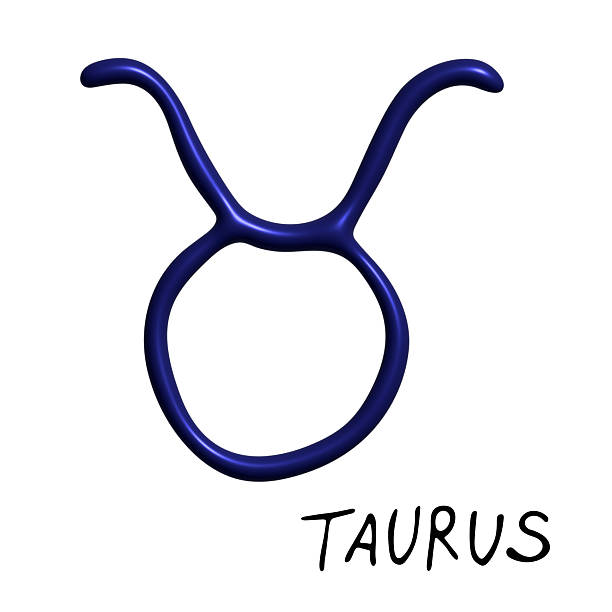 3d taurus zodiac sign Esoteric symbol Astrology clipart Element for design