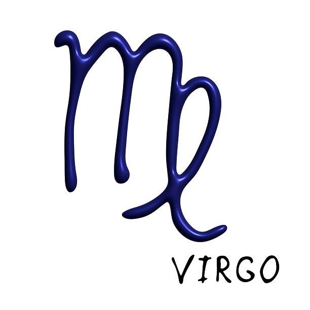 3d virgo zodiac sign Esoteric symbol Astrology clipart Element for design