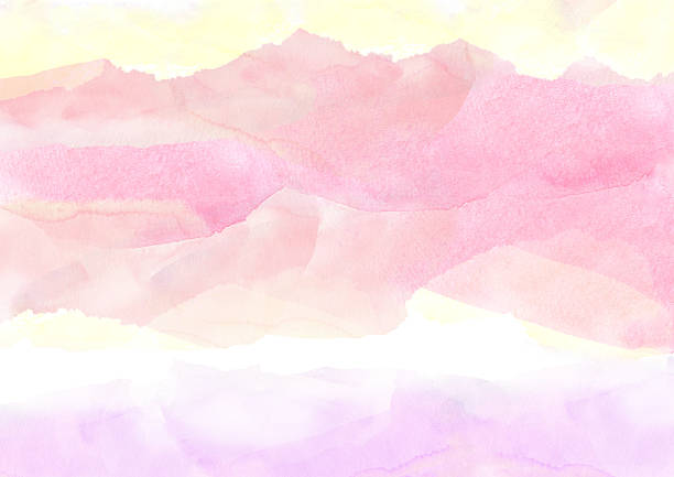 istock A pale mountain landscape illustration painted with watercolors 2237019382