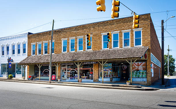 Maiden, North Carolina, USA-14 July 2025: Piedmont Hardware building at Main St. and Main Ave.