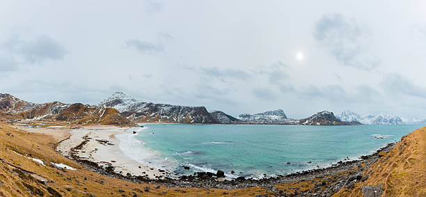 istock Panoramic Coastal Landscape with Mountains and Beach 2237024668