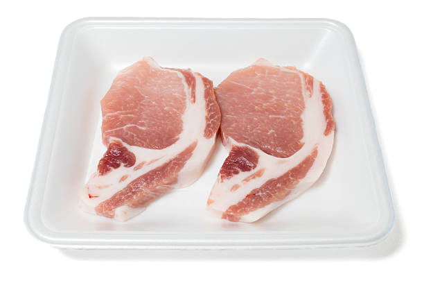istock Pork Loin Closeup Isolated on White Background 2237030046