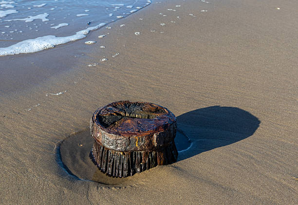 istock Weathered wooden post on sandy beach, Barmouth, Gwynedd, Wales, Britain 2237038149