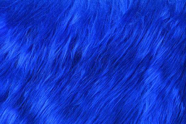 istock Bright blue synthetic fake fur 2237043172