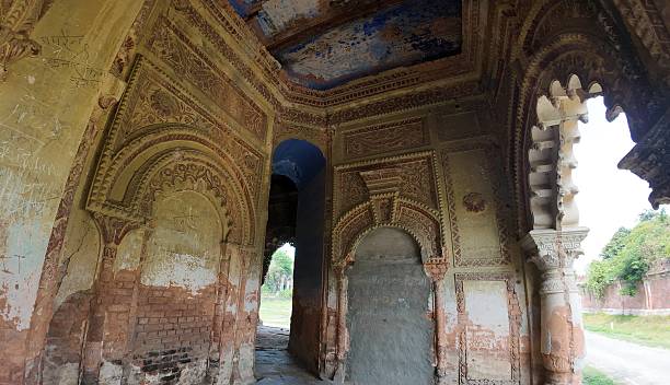 Interior of Durga temple , Rajnagar palatial complex ruins, Bihar, India