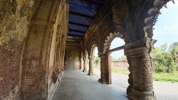 istock Historic Durga Temple Ruins Interior Featuring Weathered Walls and Blue Ceiling, Bihar 2237045728