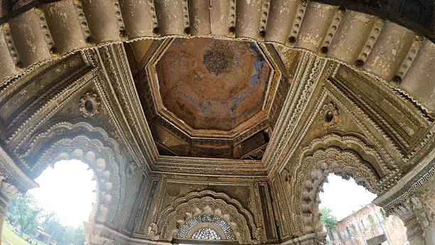 Interior of Durga temple , Rajnagar palatial complex ruins, Bihar, India