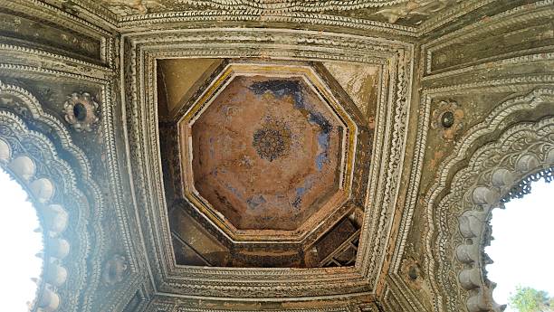 Interior of Durga temple , Rajnagar palatial complex ruins, Bihar, India