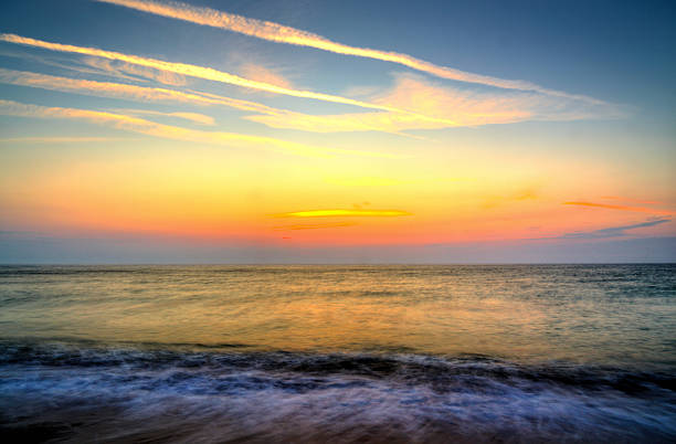 Beautiful summer sunrise over the beach