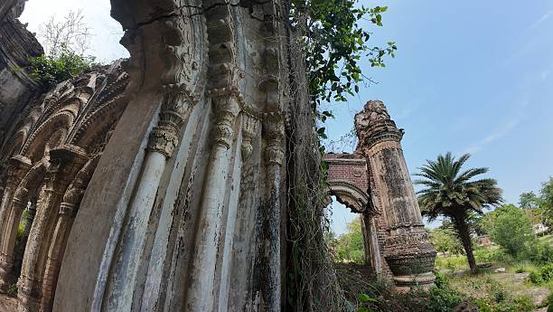 Intricately Designed Ancient Ruins Featuring Majestic Arches, Grand Columns, and Stunning Architectural Details in a Historical Setting, Rajnagar, Bihar