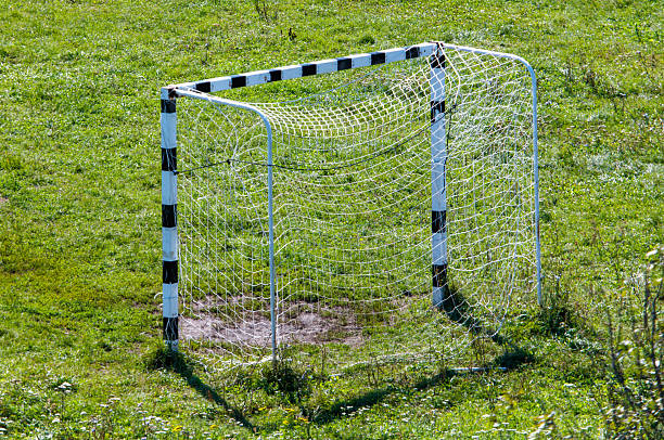 istock A soccer goal is sitting in a field 2237048879