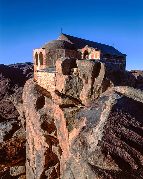 Trinity Chapel, located on Mount Sinai, Egypt. A historic Christian chapel situated near St. Catherine’s Monastery, known for its religious significance and mountain setting.