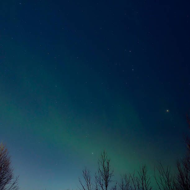 istock Aurora borealis, polar lights with Milky Way stars. 2237054441