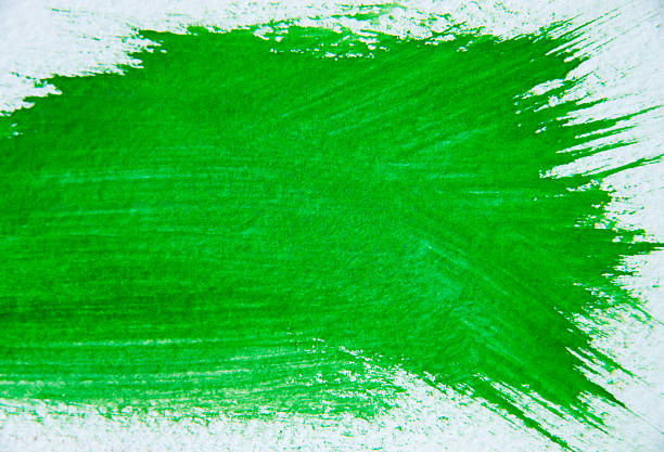 istock Green watercolor on paper 2237062949