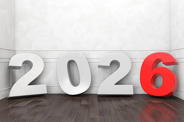 istock 2026 New Year Sign in Empty Room. 3d Rendering 2237065957
