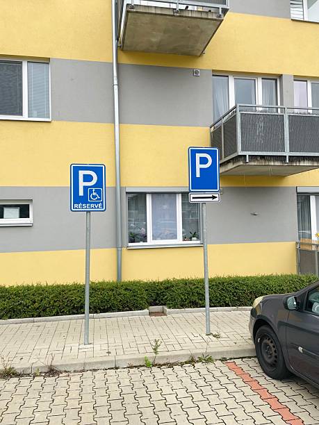 istock Parking Signs Located in Front of a Residential Building Structure 2237065987