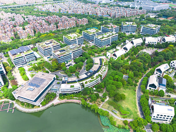 istock Aerial view of modern ecological city 2237067646
