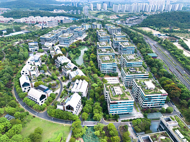 istock Aerial view of modern ecological city 2237067655
