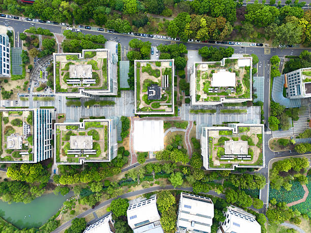 istock Aerial view of modern ecological city 2237067745