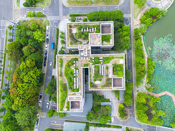Aerial view of modern ecological city