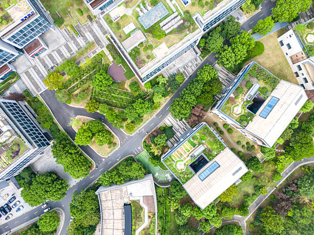 istock Aerial view of modern ecological city 2237068076