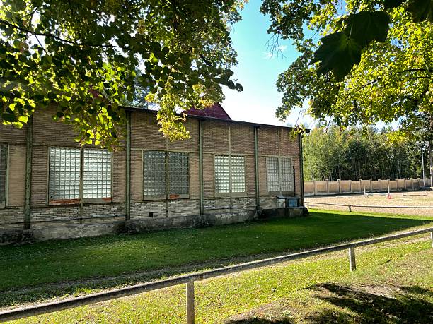 istock An Exterior View of a Building Surrounded by Lush Greenery and Trees 2237072819