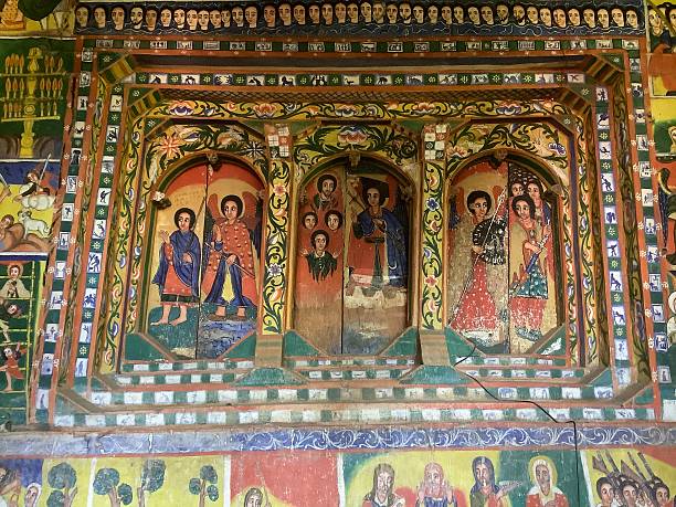 istock Christian saints and angels mural Ethiopian monastery 2237077348