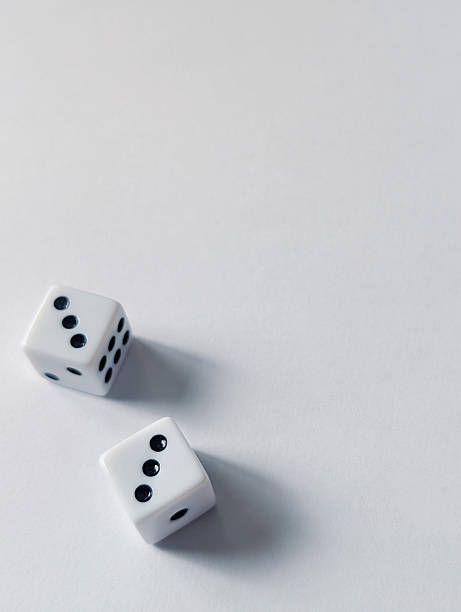 istock Two dice showing double three in the bottom right corner with copy space 2237081531