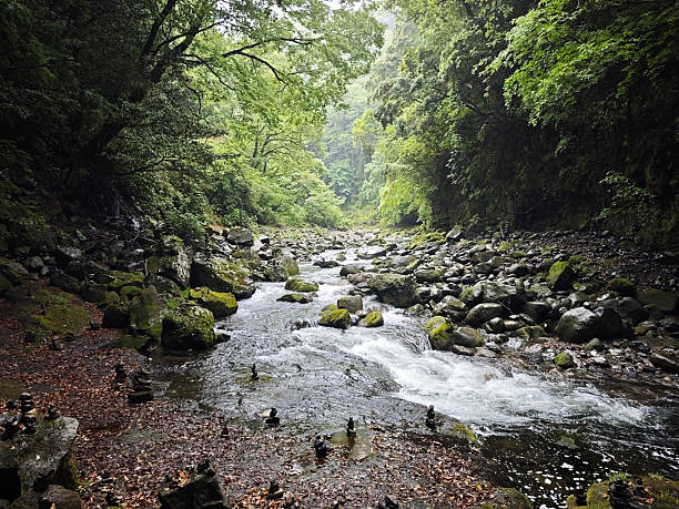 View of Iwato river in Takachiho. Miyazaki Prefecture, Kyushu, Japan.