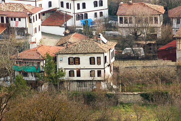 High angle view of the town of Jajce in Bosnia and Herzegovina