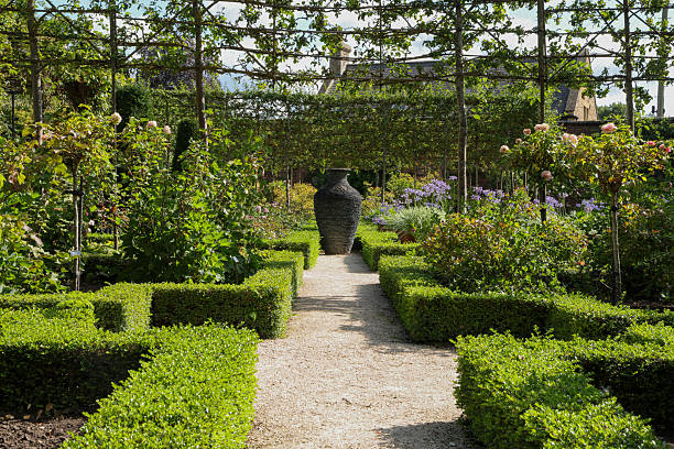 istock Formal Garden Path with Central Stone Vase 2237085839