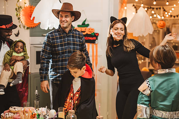 istock Halloween party at home 2237092447